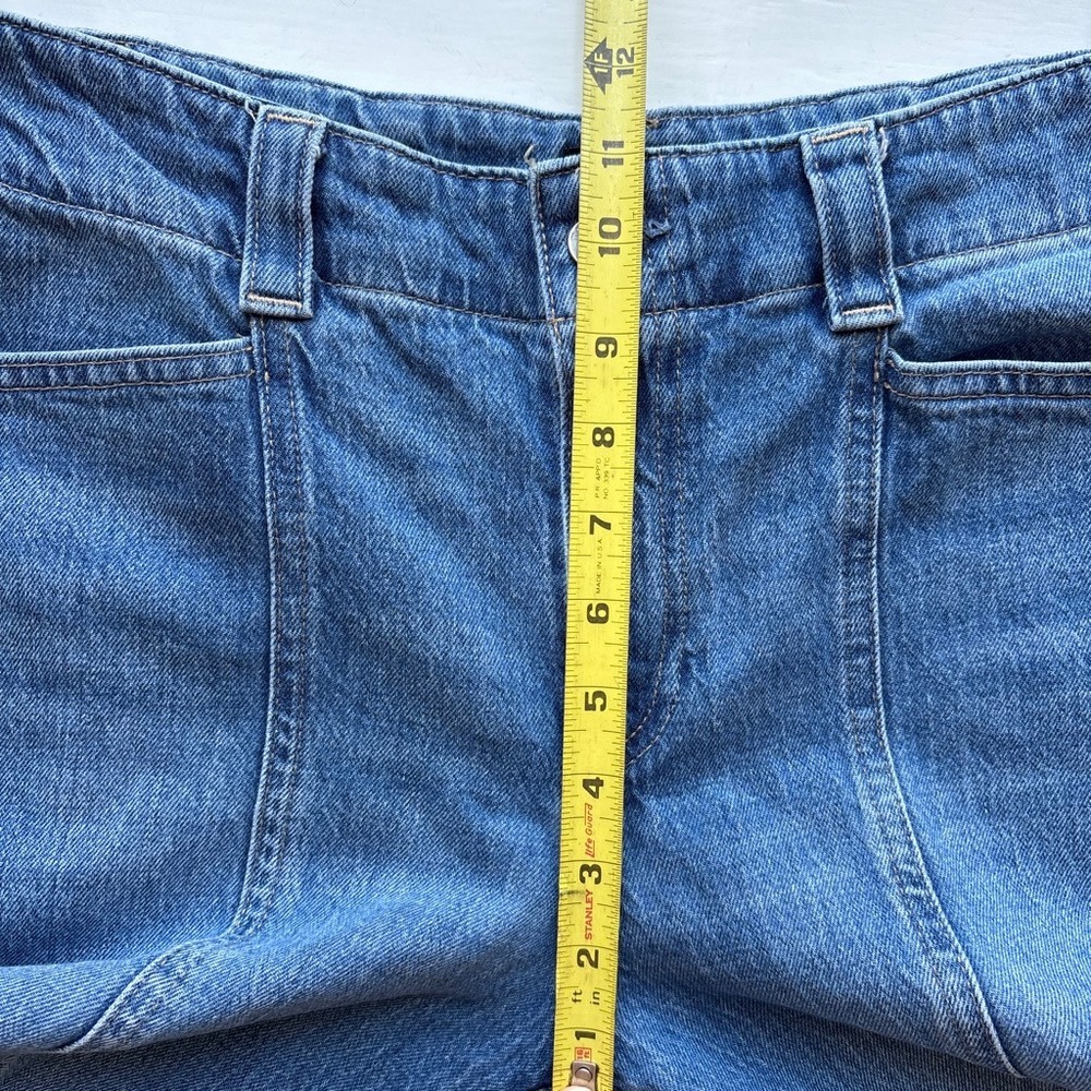 Talbots Women 6 Classic Jean Trouser Blue Wash High Rise Wide Leg Cotton - Picture 8 of 9
